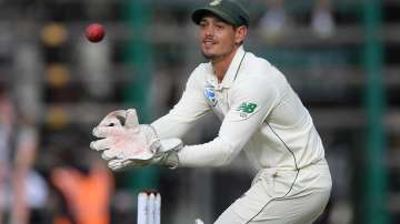 South Africa wicketkeeper Quinton de Kock in action during Day One of the Fourth Test between South Africa and England at The Wanderers on January 24, 2020 in Johannesburg, South Africa