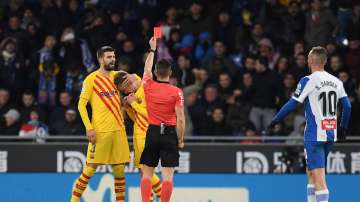 La Liga: Frenkie de Jong recieves red card as Barcelona held 2-2 against Espanyol in Catalan derby