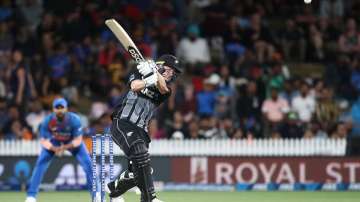 Colin Munro in action against India in T20I series