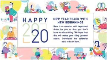 Income Tax department 2020 calendar