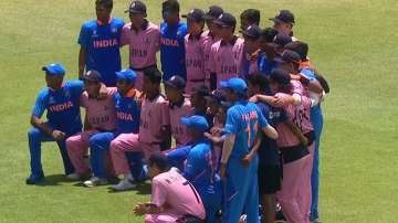 India and Japan U-19 teams pose for the photograph after their group-stage encounter