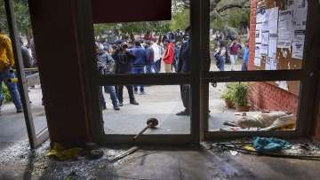Day five after JNU violence: Shards of broken glass in hostel, 'Black Sunday' graffiti in campus