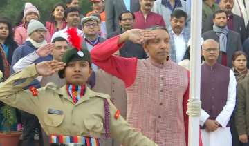 JNU VC, JNU NCC girls, NCC girls, JNU, Jawaharlal Nehru University, National Cadet Corps, M Jagadesh