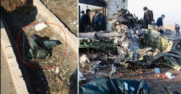 A missile debris Ukrainian plane crash site tehran investigation rocket attack theory