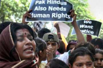 A representative image of a protest of Pakistani Hindus