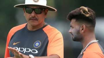 Rishabh Pant with Ravi Shastri