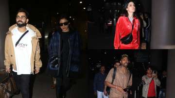 Virat-Anushka, newly-engaged Hardik-Natasa return to India after New Year vacations