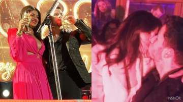 Priyanka Chopra, Nick Jonas ring in New Year with a steamy kiss