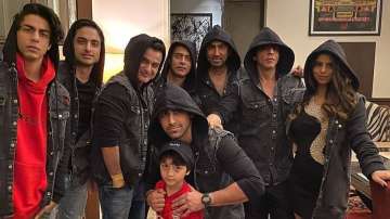 Shah Rukh Khan, Suhana, Aryan spotted twinning in black jackets at New Year bash