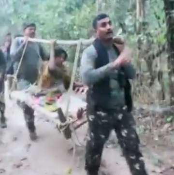 Heroes of India: Video shows CRPF men carrying pregnant lady in Bijapur jungles for 6 kms