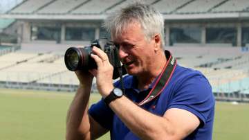 Steve Waugh back at Eden Gardens, as a photographer