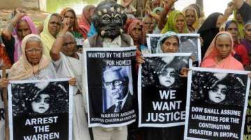 Bhopal gas victims protest against Trump visit