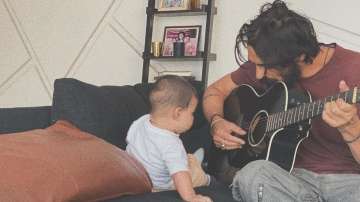 Arjun Rampal spends Sunday by jamming with son Arik