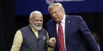 A file photo of US President Donald Trump and PM Modi
