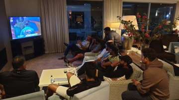 Senior team watching the U19 World Cup