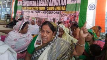 A woman at an anti-CAA protest in Kolkata (representative image)