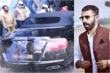 Karnataka MLA's son Nalapad, out on bail after pub assault, flees after ramming his luxury Bentley 