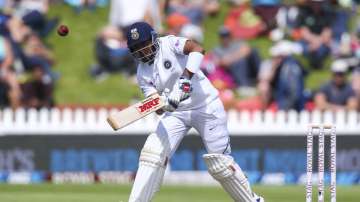 Prithvi Shaw in action against New Zealand in the first Test in Wellington