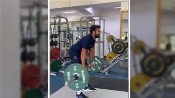 Recovery in process: Rohit Sharma lifts weight in Real Madrid jersey