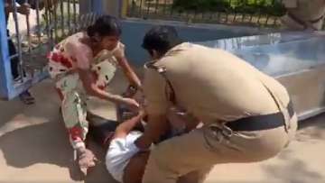 Caught on cam: Telangana cop kicks grieving father after daughter found dead in college hostel