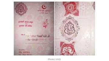 The unique card was printed by Mohd Sarafat in Hastinapur area for his daughter Asma Khatoon's wedding on March 4.