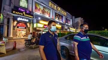 People wearing masks to mitigate the spread of coronavirus in New Delhi (file photo)