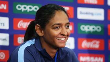 Harmanpreet Kaur of India speaks during an India Press Conference at Sydney Cricket Ground on March 04