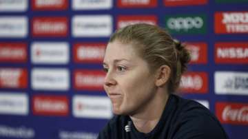 Heather Knight of England speaks during an England Press Conference at Sydney Cricket Ground on March 04