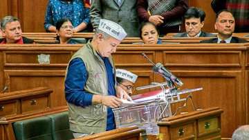 State finance minister Manish Sisodia in the Delhi assembly on Monday
 