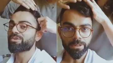 Indian captain Virat Kohli enjoyed a hairstyling session from wife and Bollywood actress Anushka Sharma.