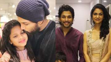 Adorable photos of Telegu superstar Allu Arjun with wife Sneha Reddy and kids