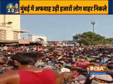 Latest News in Bandra Station: Coronavirus lockdown A crowd of thousands gathered near Bandra statio
