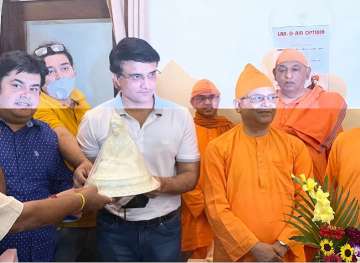 Sourav Ganguly at Belur Math