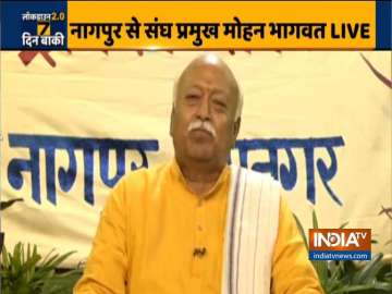 RSS sarsanghchalak Mohan Bhagwat delivering his online address to the nation on Sunday
