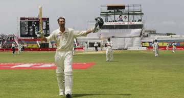 Jason Gillespie of Australia celebrates his double century during day four of the Second Test between Bangladesh and Australia played at the Chittagong Divisional Stadium on April 19, 2006 in Chittagong