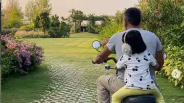 MS Dhoni with daughter Ziva