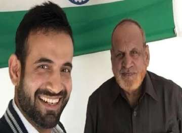 Irfan Pathan with his father