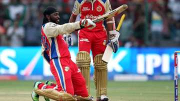 Chris Gayle after scoring a 30-ball century