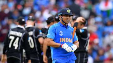 MS Dhoni after his dismissal in World Cup 2019 semifinal against New Zealand