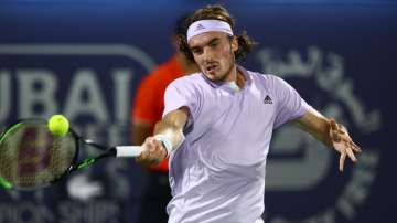 Stefanos Tsitsipas impressed with girls playing tennis from one terrace to another