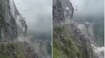 Video captures massive rockfall in Ramban