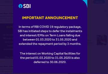SBI Alert! SBI announces 3-month EMI moratorium. Check how it impacts your loan