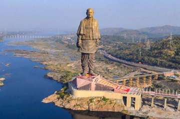 The memorial to Sardar Patel, at 182 metres, is the world's tallest such structure