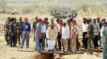 Former PM Late Atal Bihari Vajpayee at the Pokhran Test Range after the tests