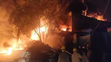 Fire breaks out at plastic market in Delhi-Tikri border