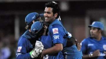 Rohit Sharma after taking the hat-trick