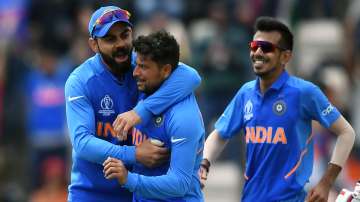 Virat Kohli with Kuldeep Yadav and Yuzvendra Chahal