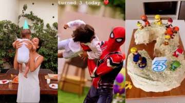 Inside Lisa Haydon's son Zack's third birthday celebrations: Homemade cake and fun with Spider-Man