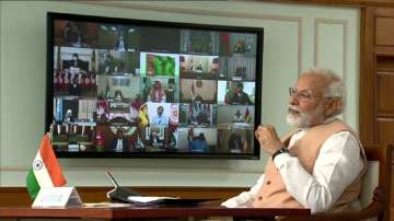 PM Modi during his virtual address in the NAM Summit