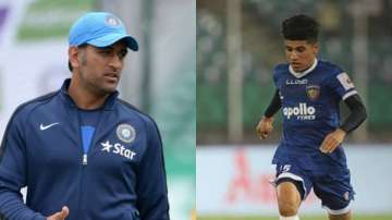 anirudh thapa, ms dhoni, ms dhoni india, ms dhoni chennaiyin fc, ms dhoni chennaiyin, ms dhoni team 